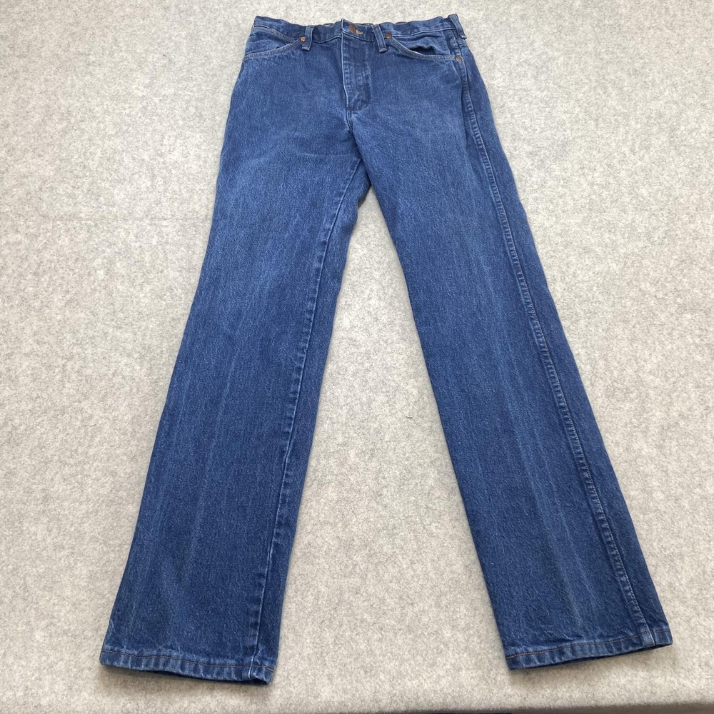 Wrangler 936PWD Cowboy Cut Slim Mens 30x34 Jeans (29x31) Blue Med Wash Straight